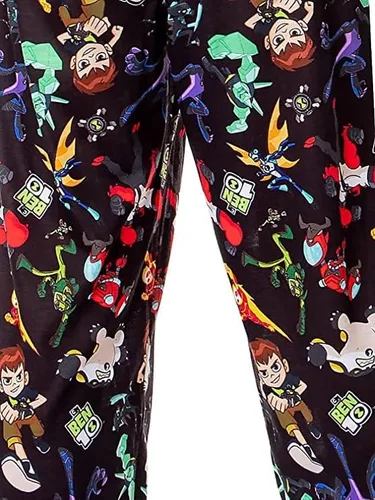 Vista 4 de INTIMO Ben 10 - Conjunto de pijama de dibujos animados para niños, personajes Omnitrix, alienígenas, conjunto de pijama (8) multicolor, Multi