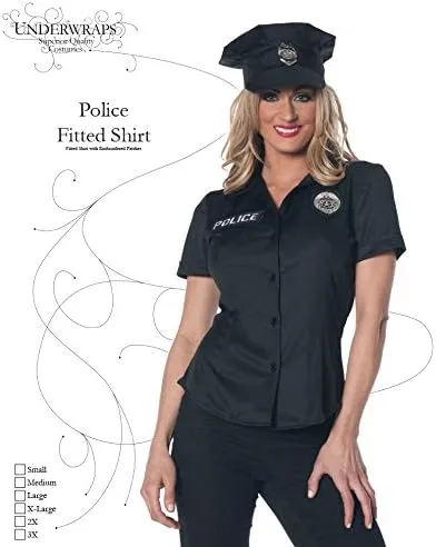 Vista 3 de Camisa entallada de policía Underwraps, para mujer