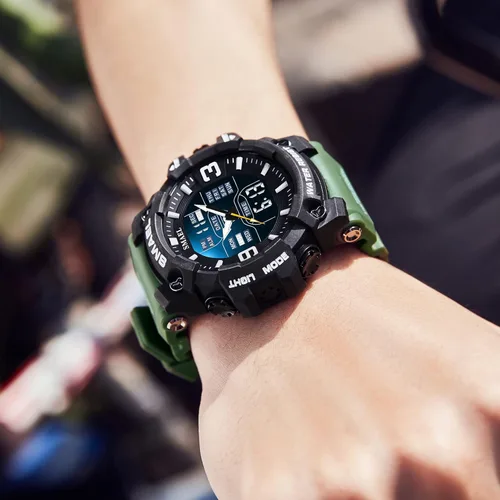 Vista 3 de SMAEL 8049 reloj deportivo impermeable hombres reloj digital relojes digitales para hombre