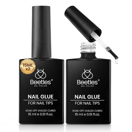 Vista 14 de Beetles - Juego de capa superior y base de gel que no se limpia para esmalte de uñas de gel 2pcs 0.5 fl oz Super Brillante y Larga Duración Soak