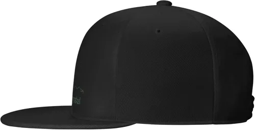 Vista 3 de Snapback Hat THC-Molecule-Weed-Cannabis Trucker Hat Hip Hop Classic Plaid Flat Gorra de béisbol negra, Negro