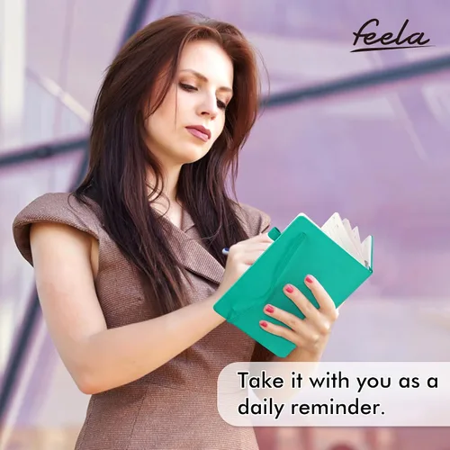 Vista 6 de feela Paquete de 3 Cuadernos Diarios a Granel, Cuaderno de Tapa Dura Clásico con Rayas Rayado Diarios con Soporte para Bolígrafo para Mujeres Niñas