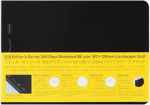 Vista 10 de Nitoms SS0066 STALOGY Nota 1/2 Ear Note B6 Cuadrada Horizontal Paisaje Negro