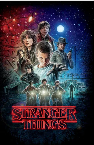Vista 17 de Trends International Netflix Stranger Things - Póster de pared de una hoja, 14.725 x 22.375 pulgadas, versión enmarcada de madera de granero