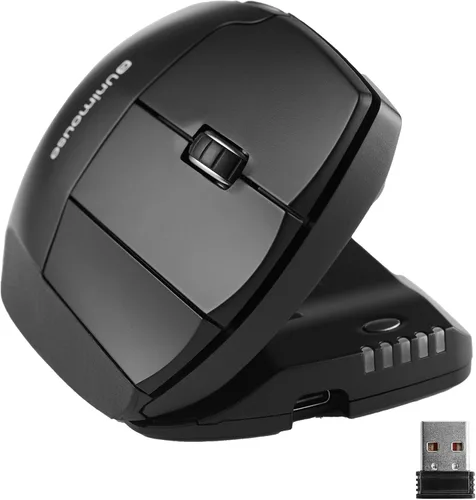 Vista 10 de Contour Unimouse - Ratón vertical ergonómico ajustable de 35° a 70°, ángulo de inclinación de 35° a 70°, 6 botones programables para productividad