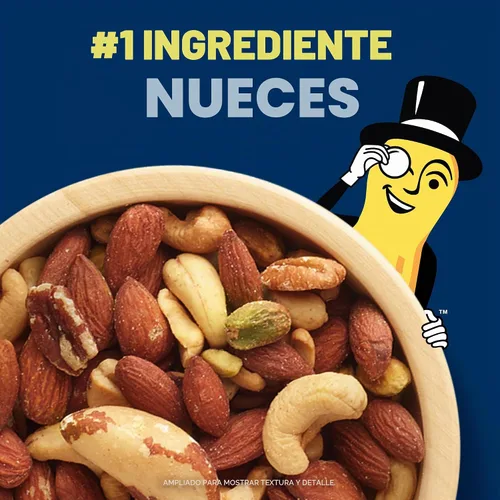 Vista 7 de PLANTERS - Nueces mixtas sin sal de lujo, proteína a base de plantas, 15.25 onzas (1 unidad)