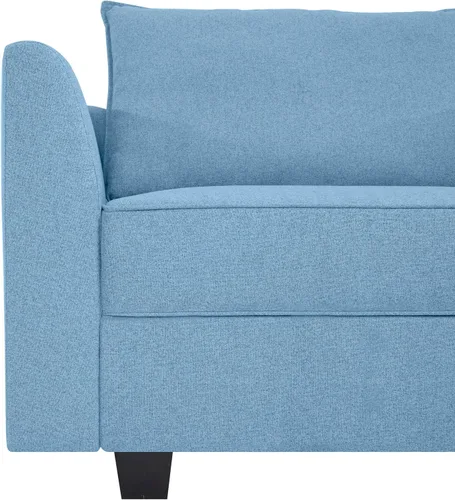 Vista 8 de Naomi Home Elizabeth - Sofá modular modular con lino otomano, sofá de 6 plazas con asiento de almacenamiento, sofá modular convertible para sala