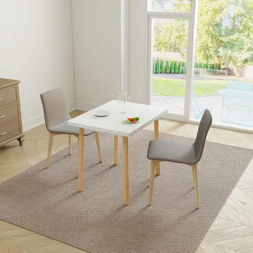Vista 4 de 47" personas giratorias plegables de madera de la tabla de comedor de la mesa de comedor de la cocina 4-6