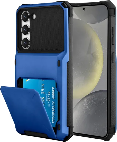 Vista 106 de Funda tipo cartera para Samsung Galaxy S22 con ranura para 2 tarjetas de crédito Funda a prueba de golpes Hybrid Heavy Duty Protection Armor Funda