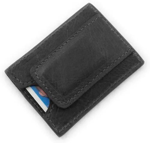 Vista 3 de Billetera magnética de piel de búfalo de Bison con 3 tarjetas