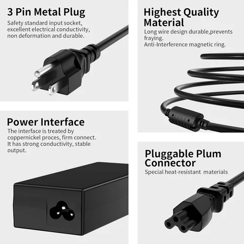 Vista 3 de Adaptador de 65 W y 45 W para cargador de laptop Dell Inspiron 13 14 15 17,3583 5566 5559 3585 5593 5567 3590 5555 5570 Dell Latitude 3310 3410 3420