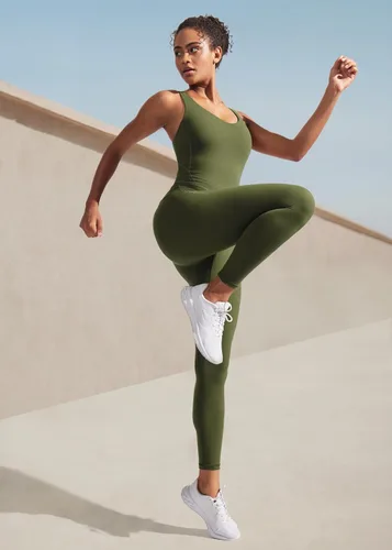 Vista 5 de IUGA Enterizo de una pieza para mujer, con control de abdomen, atlético, overol de entrenamiento ajustado con sujetadores integrados