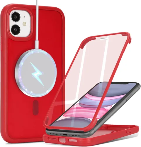 Vista 12 de Funda para iPhone 8 Plus con protector de pantalla, compatible con Magsafe, para iPhone 7 Plus, protector de pantalla integrado, funda delgada
