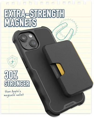 Vista 3 de Cartera Smartish para iPhones MagSafe - Side Hustle - Soporte magnético desmontable delgado para tarjetas para Apple iPhone 17/16/15/14/13/12/13/12