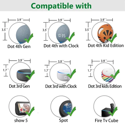 Vista 2 de Adaptador de corriente de 15 W para Echo Pop, Echo Spot, Echo Dot (3ª/4ª/5ª generación), Echo Dot con reloj (3ª/4ª/5ª generación), Echo Dot Kids
