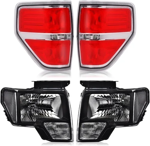 Vista 21 de PIT66 Conjunto de faros y luces traseras para Ford F150 2009-2014