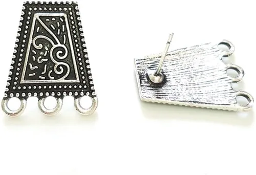 Vista 4 de 10 piezas de aretes de tuerca accesorios para barra de extremo, aros antiguos, base de araña, enlaces, conector, kit de fabricación de bricolaje
