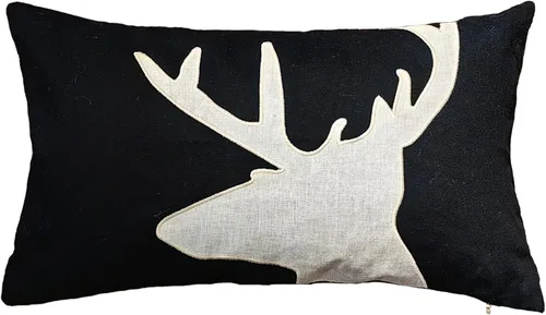 Vista 7 de Fundas de almohada lumbares de 12 x 20 pulgadas, con diseño de oso de algodón y lino, fundas de cojín bordadas para sofá, dormitorio (azul)