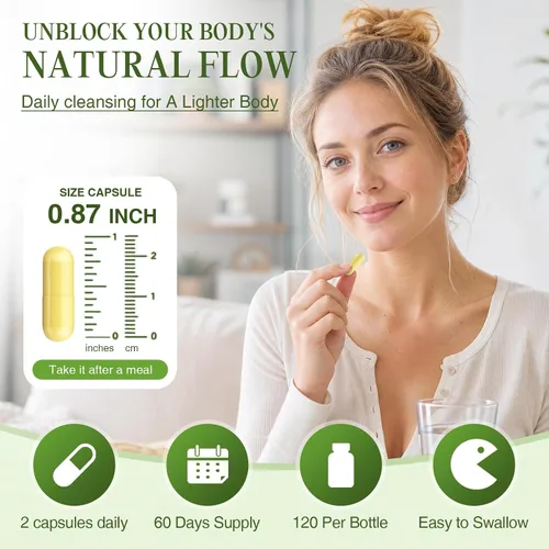 Vista 8 de GREENPEOPLE Drenaje linfático y suplementos renales - Cuchillas/Equinácea/Diente de león para limpieza y desintoxicación Equilibrio de líquidos