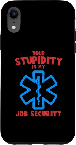 Vista 22 de iPhone 13 divertido su estupidez mi trabajo seguridad EMS EMT Paramedic Case