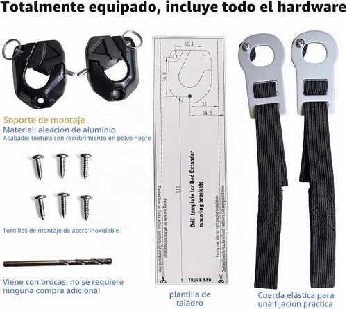 Vista 7 de Extensor de caja de camión para Ford Ranger, Maverick, Chevy Colorado, GMC Canyon, camionetas Nissan Frontier, extensión de cama de 24 pulgadas