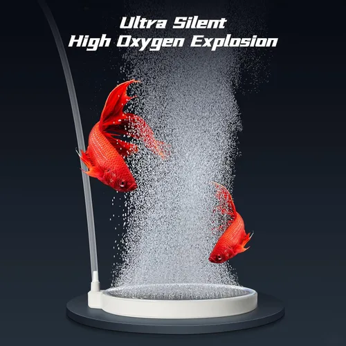 Vista 2 de UPETTOOLS Piedra de aire nano para pecera, burbujeador de acuario de 2 pulgadas, difusor de oxígeno disuelto ultra alto, aireador de oxígeno