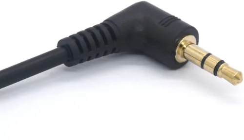 Vista 4 de Cable de audio de 0.1 in (5.9 in) 90 grados 3.5 macho a macho adaptador de auriculares auxiliar jack estéreo Aux plomo para coche Smartphones