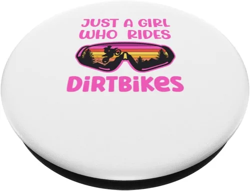 Vista 2 de Motocross just a girl who rides dirt bikes scrambler motox PopSockets Swappable PopGrip