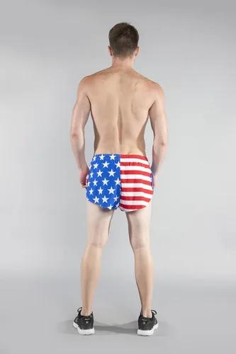 Vista 6 de B.O.A Boa 1000SWP - Pantalón corto para correr con estampado Elite Split de 1 pulgada para hombre