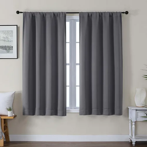 Vista 50 de Gwine Cortinas opacas para dormitorio, 54 pulgadas de largo, paneles de cortina de ventana con aislamiento térmico y reducción de ruido, cortinas