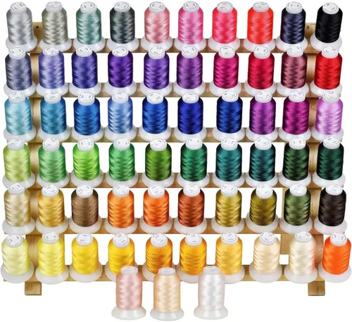 Vista 6 de ThreadNanny Brother nuevo set de hilo para bordar de 63 colores, hilo de poliéster de 40wt.