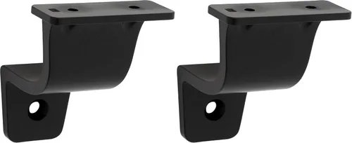 Vista 6 de National Hardware Cooper N830-519 - Soporte de barandilla de 3 pulgadas, color negro mate, soporte de barandilla de escalera para escaleras