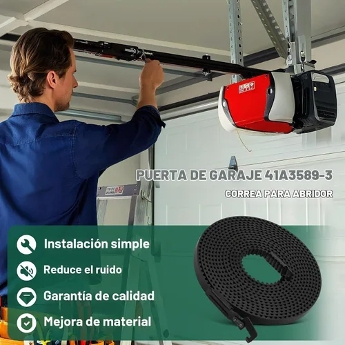 Vista 5 de 41A3589-3 - Cinturón de apertura de puerta de garaje para puerta de garaje de 7 pies compatible con Lift-Master, Chamberlain, Craftsman, abridor