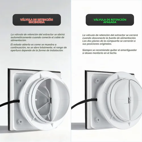 Vista 3 de Extractor de 4 pulgadas, panel de vidrio negro delgado Panel de cristal negro de 4 pulgadas
