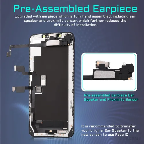 Vista 3 de [OLED] para iPhone Xs Max Reemplazo de pantalla de 6.5 pulgadas con altavoz frontal Sensor de proximidad OLED 3D pantalla táctil digitalizador