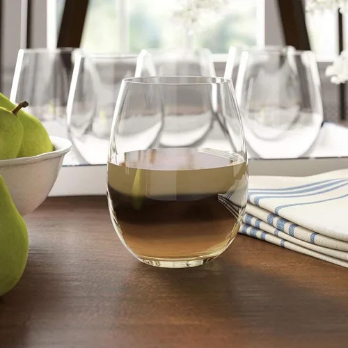 Vista 7 de Copas de Vino Sin Tallo, Juego de 4 Copas de Vino Sin Tallo de 15 onzas para Vino Tinto y Blanco, Copas de Beber con Borde Duradero Resistente al