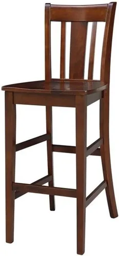 Vista 14 de Taburete de comedor de madera maciza San Remo - Altura del asiento de 24 pulgadas, sin terminar