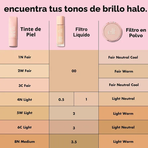 Vista 2 de e.l.f. Filtro líquido Halo Glow, potenciador de tez para un aspecto brillante y suave de enfoque, infundido con ácido hialurónico, vegano y libre