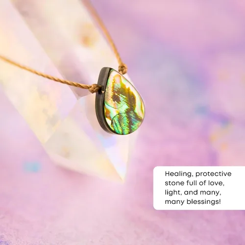 Vista 2 de SoulKu Handcrafted Necklace, Empowerment Jewelry With Healing Crystal, Inspirational Jewelry For Women, Mom & Sister Gifts, 2" Extender With Lobster