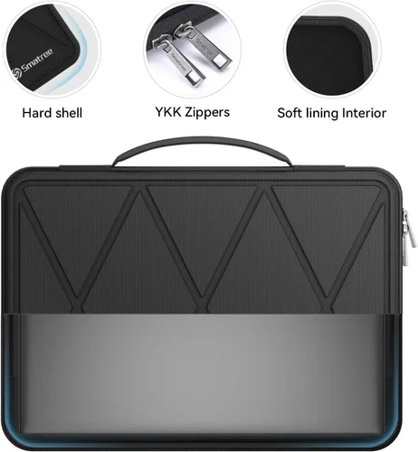 Vista 5 de Smatree Funda protectora rígida de EVA compatible con portátil GIGABYTE U4 UD de 14 pulgadas, GIGABYTE de 14 pulgadas, funda de transporte