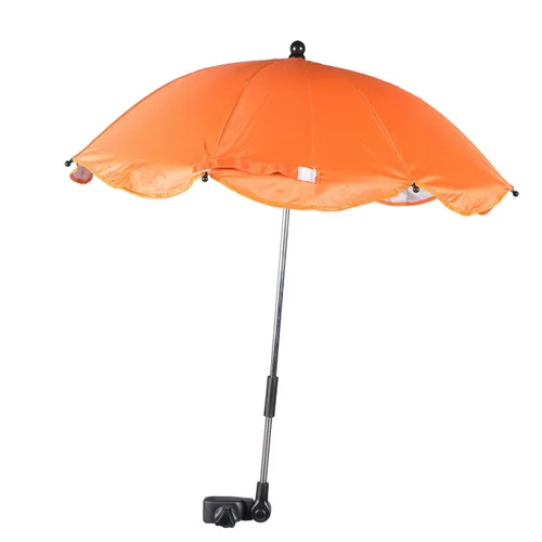 Vista 9 de Garneck Paraguas con clip para cochecito con abrazadera de protección UV para parasol resistente al agua para sillas de empuje para lluvia