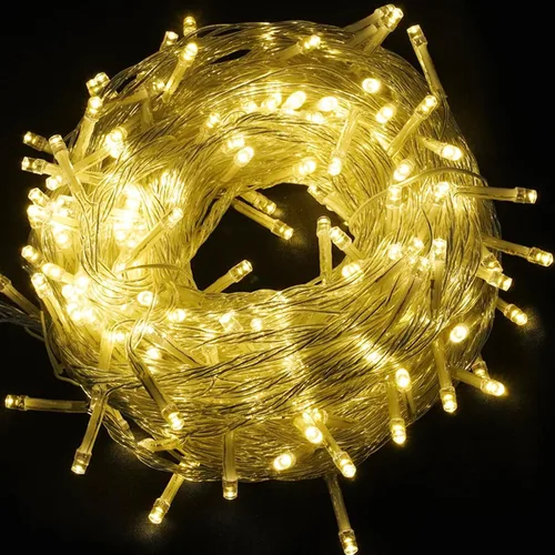 Vista 20 de Tira de luces de hadas de Navidad con cable negro de 33 pies, 100 luces LED para enchufar Extendable Black Lights with 8 Modes for Xmas Tree