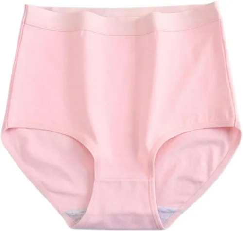 Vista 2 de Bragas de algodón de cintura alta para mujer, ropa interior de cadera con levantamiento de abdomen, paquete de 6
