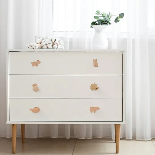 Vista 6 de Youuys Tiradores de madera para cajones de animales, pomos decorativos de animales salvajes con tornillos para armarios y muebles (12 juegos)
