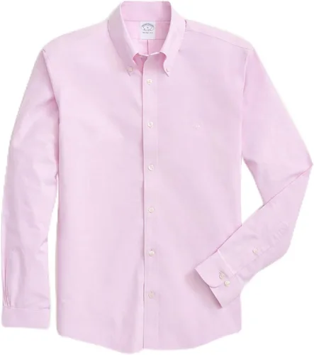 Vista 31 de Brooks Brothers Camisa Deportiva de Manga Larga sin Planchar con Botón para Hombre CORAL ROJO
