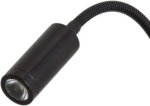 Vista 8 de Lámpara de luz de lectura montada en la pared LED 3W blanco cálido 3000K cable de enchufe negro acabado 1 pieza
