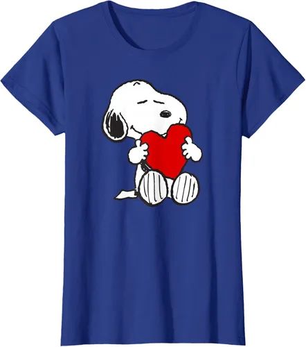 Vista 6 de Peanuts Camiseta de San Valentín Snoopy Hugging Heart, Negro