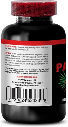 Vista 3 de Saw Palmetto - Extracto de Saw Palmetto 500MG - Saw Palmetto para mujeres pérdida de cabello - Suplementos herbales de palma enana americana