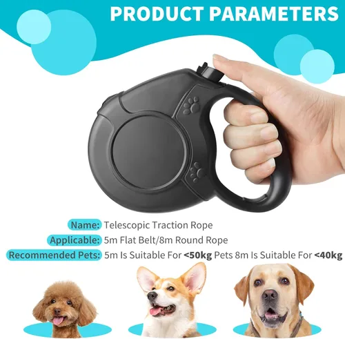 Vista 2 de PETCUTE Correa retráctil para caminar para perro, correa extensible de entrenamiento para perros, correas convenientes para perros pequeños