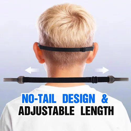 Vista 3 de Correa para gafas de sol para niños, sin cola, ajustable, cordones, soporte para gafas deportivas alrededor del cuello